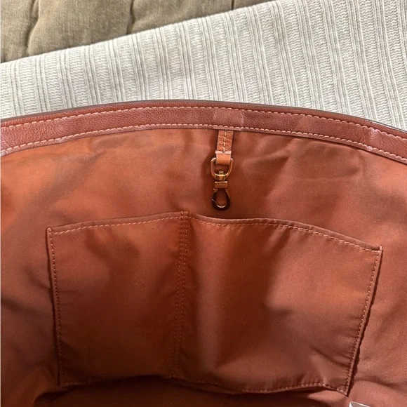 Fossil Rich Brown Leather Tote - Picture 6 of 11